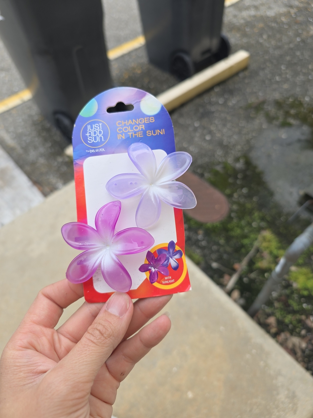Just Add Sun Color-Changing Flower Clips - Clear/Translucent - Picture 2 of 2